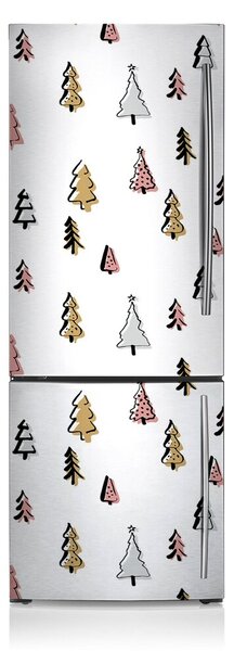 Hűtőszekrény mágneses matrica Pasztell karácsonyfa
