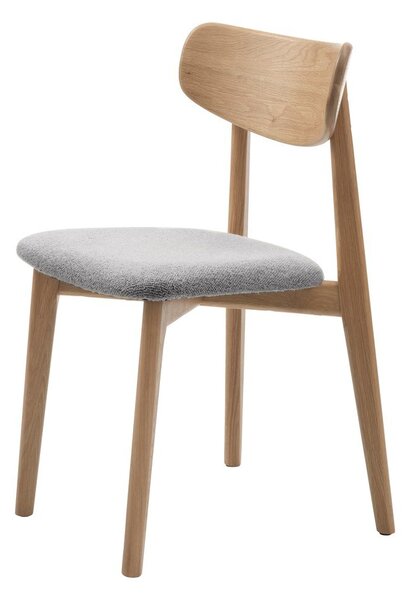Világosszürke-natúr színű étkezőszék Elim – Unique Furniture