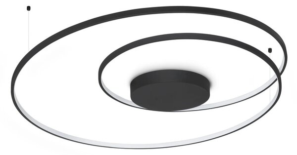 ÓZ LED mennyezeti lámpa, fekete, Ø100 cm, 3000K