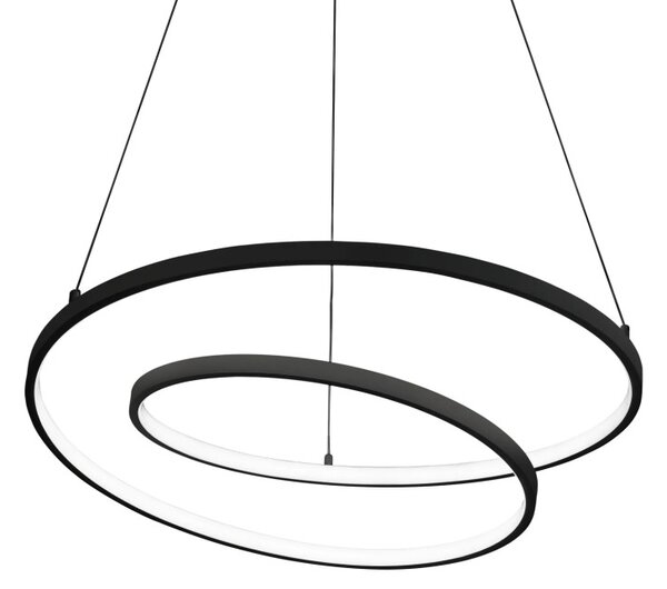 ÓZ LED függőlámpa, fekete, Ø60 cm, 2700K