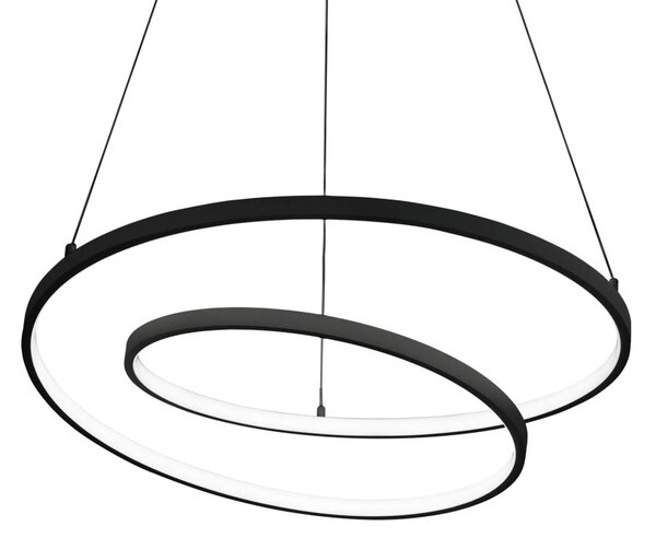 ÓZ LED függőlámpa, fekete, Ø80 cm, 2700K