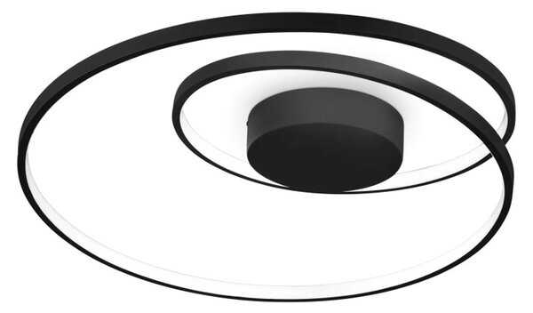 ÓZ LED mennyezeti lámpa, fekete, Ø60 cm, 2700K
