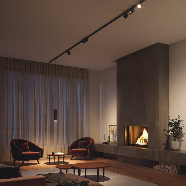 Philips Hue Perifo sínrendszer 4x spotlámpa fekete, dimmelhető, Fekete, Dolgozószoba / Iroda, fém, Modern