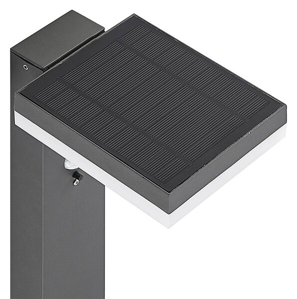Lindby Laira LED napelemes talapzati lámpa, 50 cm, Fekete, Alumínium, Modern