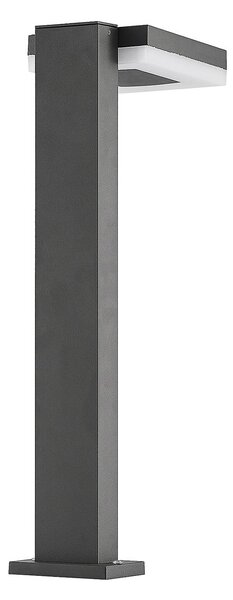 Lindby Laira LED napelemes talapzati lámpa, 50 cm, Fekete, Alumínium, Modern