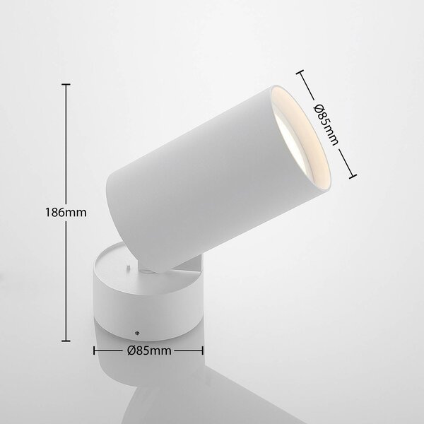 Arcchio Thabo LED menny. spot, irányítható, 12,5 W, dimmelhető, Fehér / opál, Folyosó, Alumínium, Modern