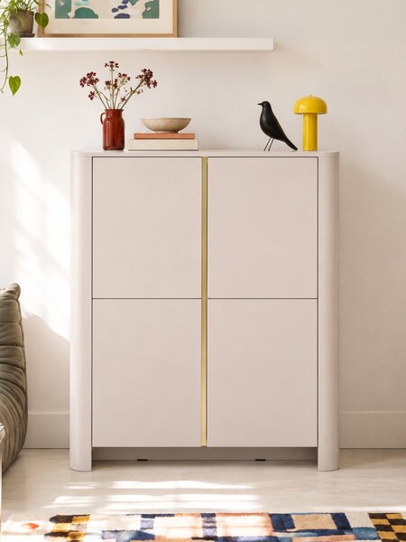 Sorrenti magas komód 103 cm – kasmír / arany