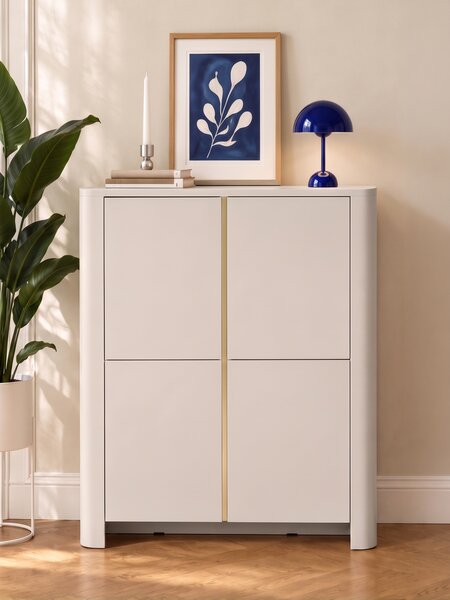 Sorrenti magas komód 103 cm – kasmír / arany