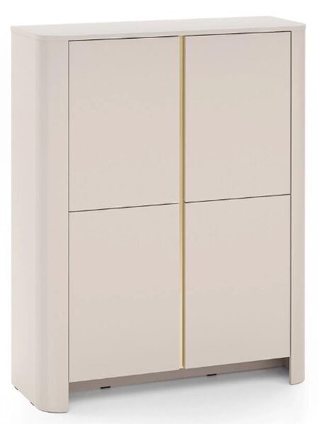 Sorrenti magas komód 103 cm – kasmír / arany