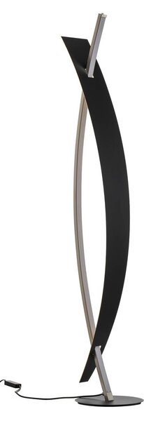 Lucande LED állólámpa Marija, fekete, fém, magasság 140 cm, dimmelhető, Fekete, Nappali / Étkező, fém, Modern