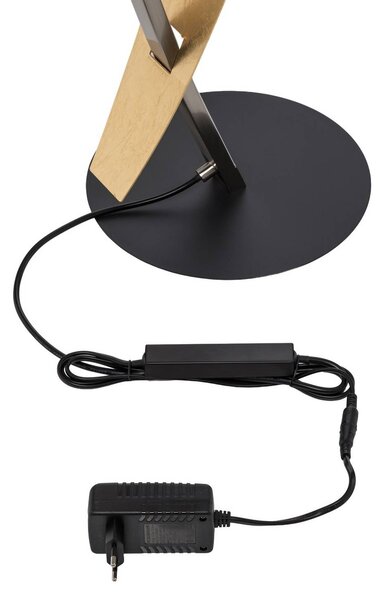 Lucande LED állólámpa Marija, fekete, fém, magasság 140 cm, dimmelhető, Fekete, Nappali / Étkező, fém, Modern