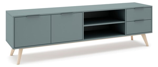Szürkészöld TV-állvány 180x53x40 cm Pisco – Marckeric