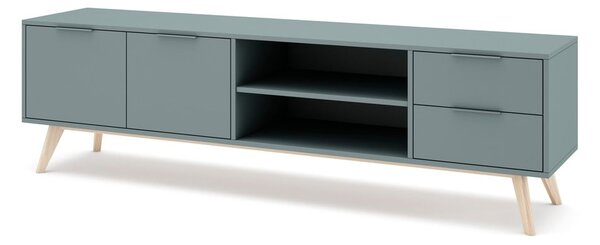 Szürkészöld TV-állvány 180x53x40 cm Pisco – Marckeric