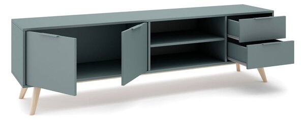 Szürkészöld TV-állvány 180x53x40 cm Pisco – Marckeric