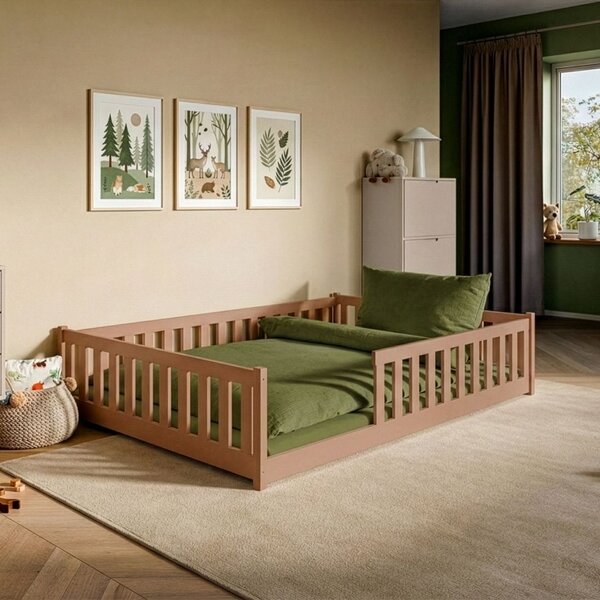 Lano Mati Montessori Gyerekágy (fahéj, 140x200 cm) (Bontott)