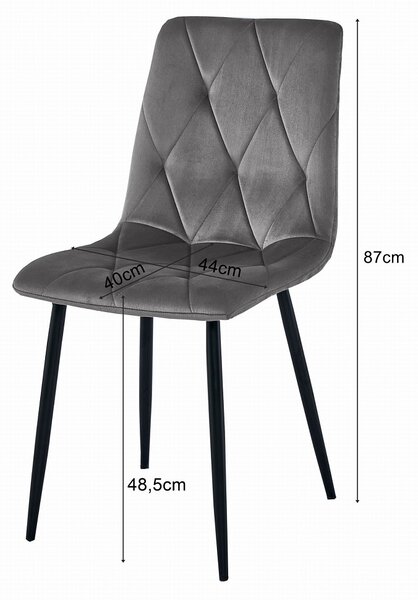 Étkezőasztal szett: NP 120×80 cm craft tölgy/fekete + 4 db DORA szék fekete/fekete láb