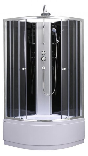 Karolino 80x80 cm Black mélytálcás zuhanykabin