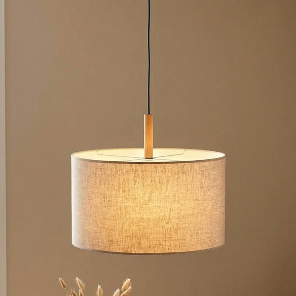 TK Lighting Deva Nature lógó világítás, 1 izzós, textil árnyék, dimmelhető, Nappali / Étkező, Textil / szövet / selyem, Skandináv