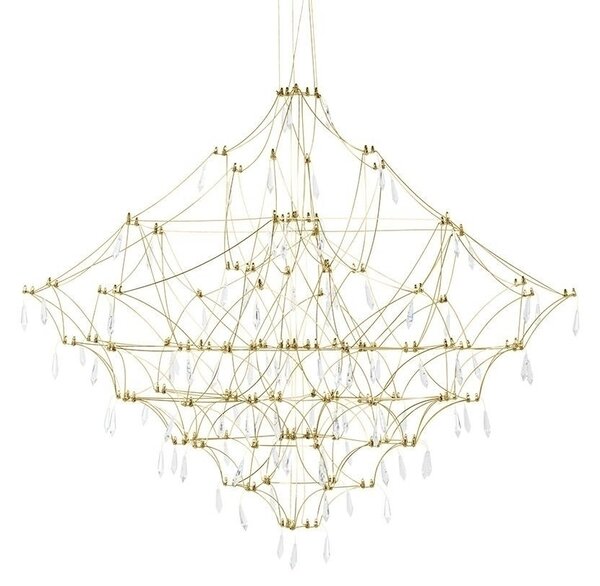 King Home Constellation 100 Gold LED Függőlámpa Kristály Arany