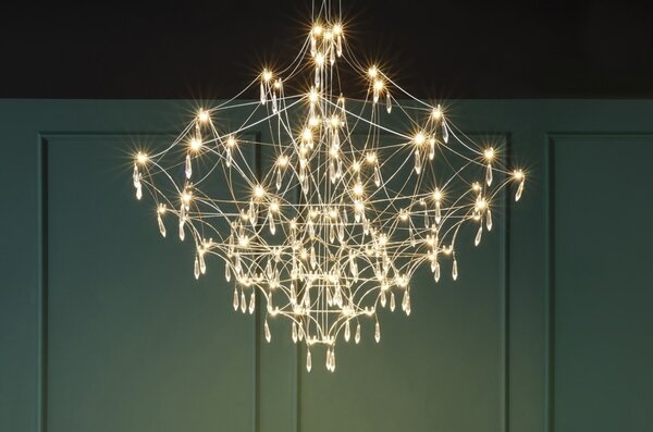 King Home Constellation 100 Gold LED Függőlámpa Kristály Arany