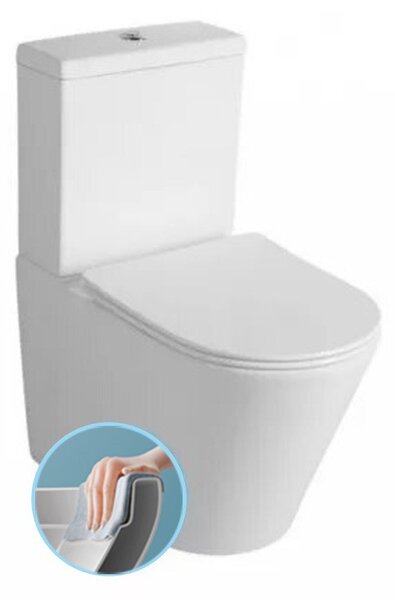 Paulo rimless WC kombi alsó/hátsó kifolyással soft close ülőkével