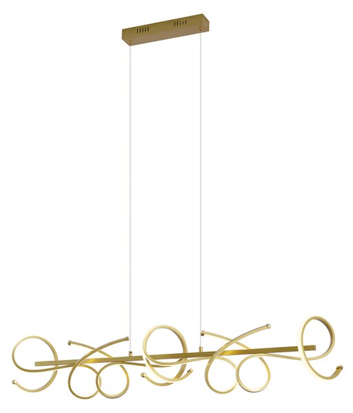 Design függőlámpa arany téglalap alakú 3 lépésben dimmelhető - Krisscross
