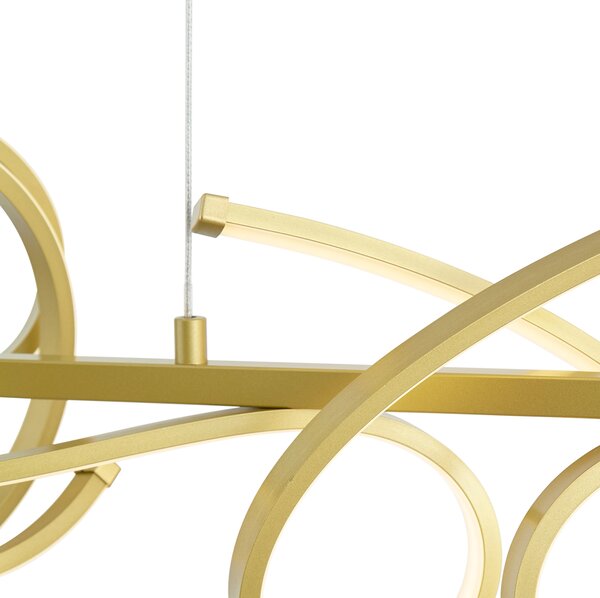 Design függőlámpa arany téglalap alakú 3 lépésben dimmelhető - Krisscross