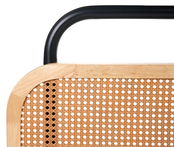 Ágy Rattan BOUSSICOURT 160 x 200 cm Világosbarna