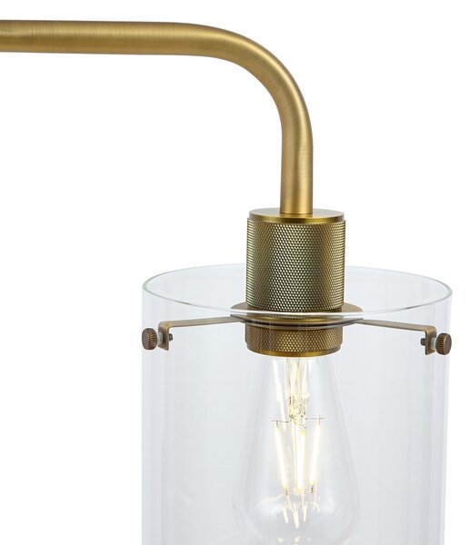 Design állólámpa bronz színben, átlátszó üveggel - Domo