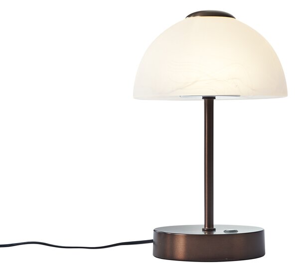 Design asztali lámpa sötét bronz LED-del, dimmelhető - Joya