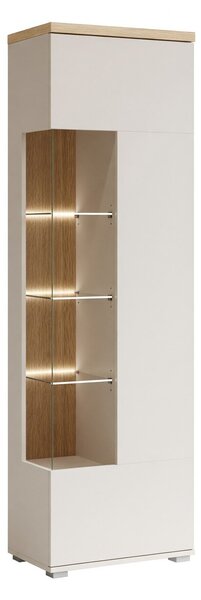 Könyvespolc Virvele 102, Zárt, Ajtókkal, Laminált forgácslap, 180x55x36cm, Kasmír, Világos tölgy