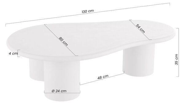 Gisela nappali dohányzóasztal 130 cm - bézs