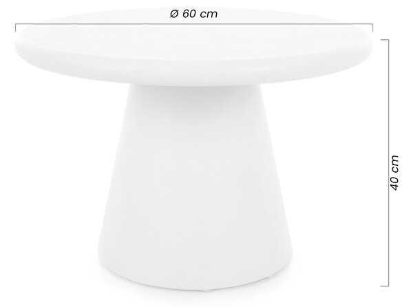 Clav kerek dohányzóasztal 60 cm - bézs