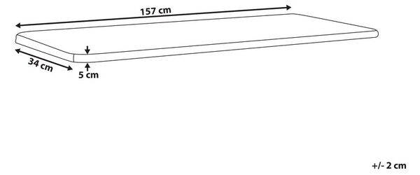 Párna kerti padhoz TUSCANIA 157 x 34 cm Bézs