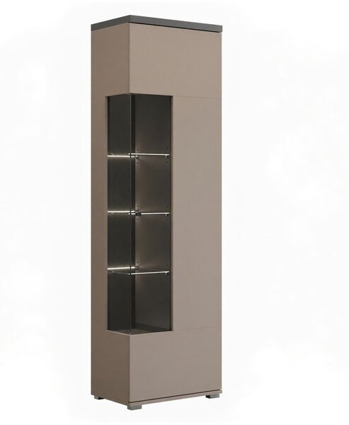 Könyvespolc Virvele 102, Zárt, Ajtókkal, Laminált forgácslap, 180x55x36cm, Congo, Antracit