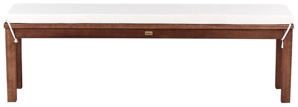 Kerti pad ülőpárnával TUSCANIA 160 cm Eukaliptusz fa Törtfehér