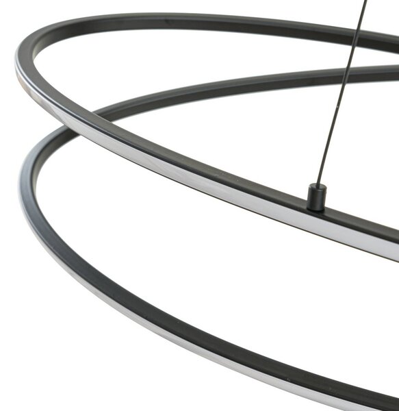 Lucande Gavril LED lógó világítás, 100 cm, fekete, dimmelhető fényerővel,, Fekete, Nappali / Étkező, fém, Modern
