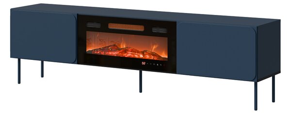 TV-állvány Fentore 104, Laminált forgácslap, Közepes sűrűségű farostlemez, 58x200x40cm, Indigó