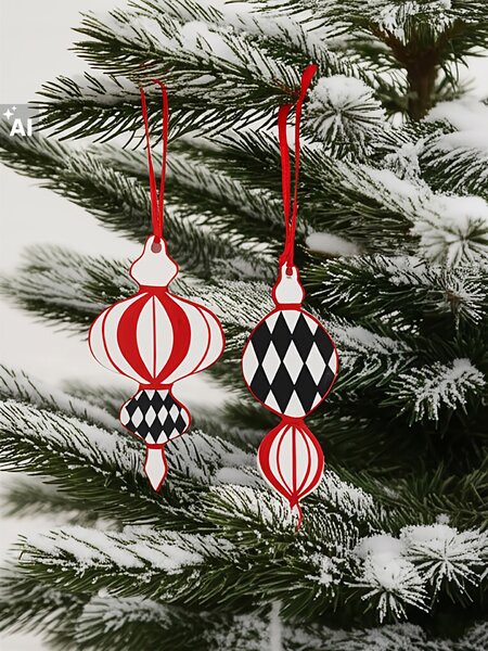 Sinsay - Karácsonyi díszek gömb alakban 2 pack - többszínű