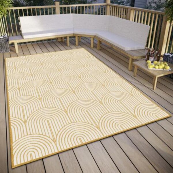 Okkersárga kültéri szőnyeg 120x170 cm Pangli Ochre – Hanse Home