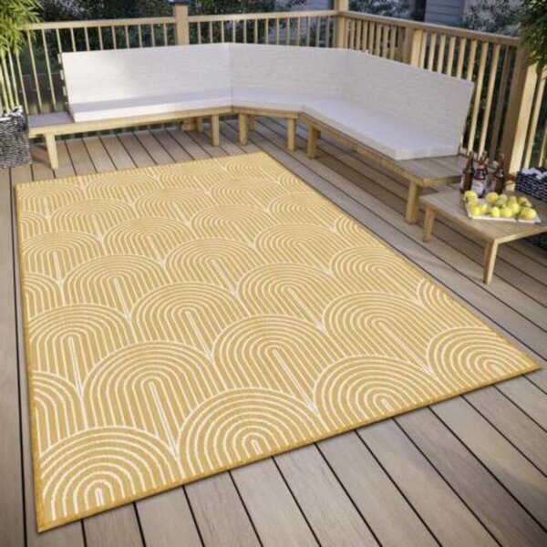 Okkersárga kültéri szőnyeg 120x170 cm Pangli Ochre – Hanse Home