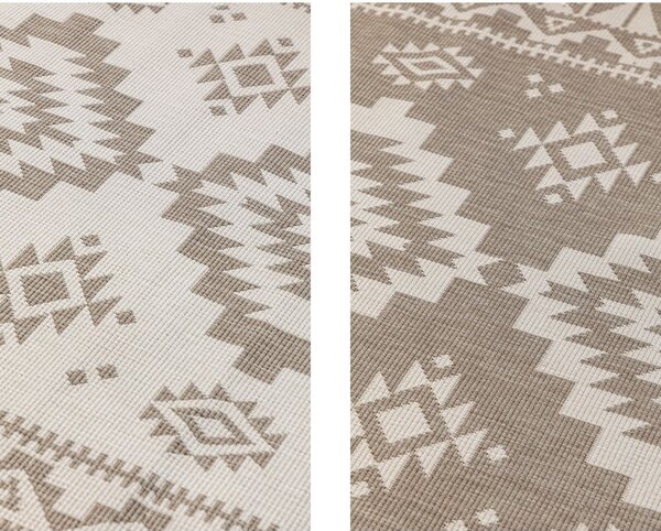 Barna-krémszínű kültéri szőnyeg 80x150 cm Gemini – Elle Decoration