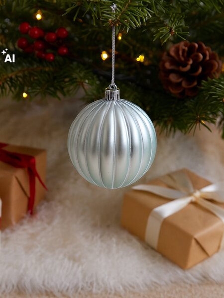 Sinsay - Karácsonyi gömb díszek szett 6 darabos - ezüst