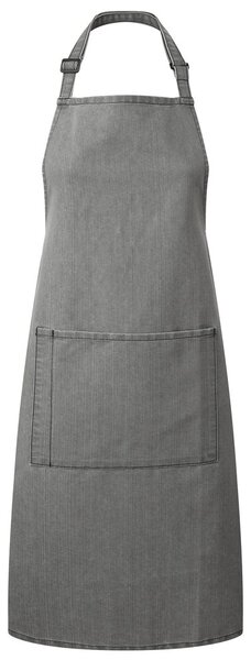 Premier Workwear Kantáros konyhai kötény zsebbel - Szürke denim