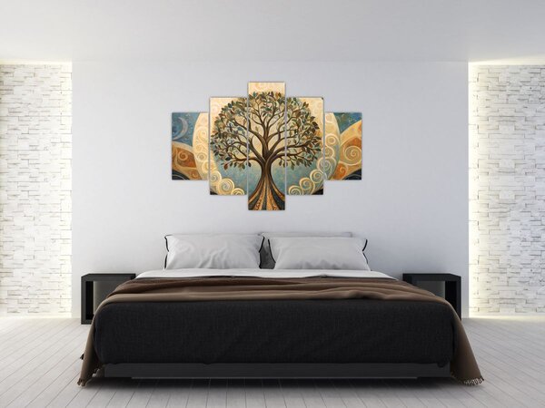 Kép – Életfa és spirálok (150x105 cm)