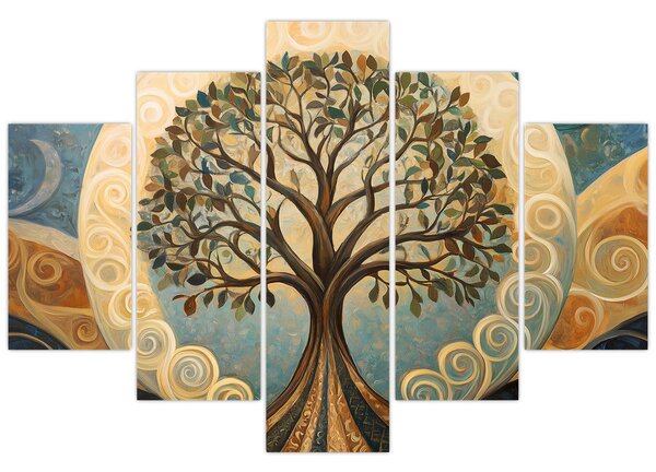 Kép – Életfa és spirálok (150x105 cm)