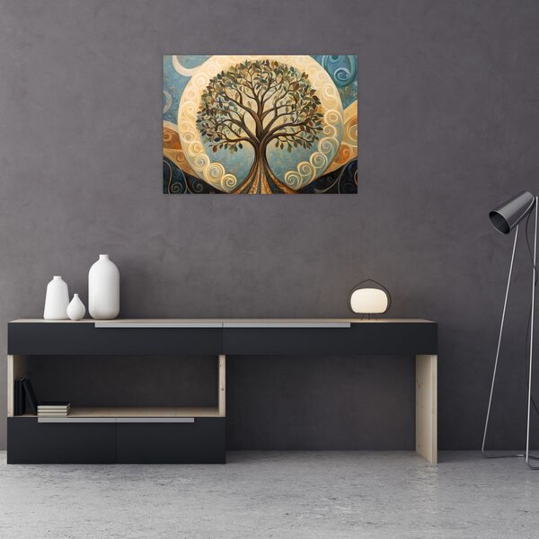 Kép – Életfa és spirálok (70x50 cm)