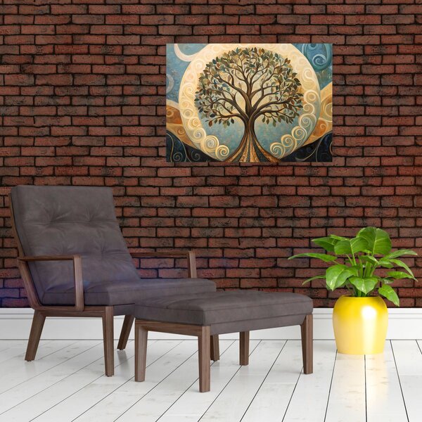 Kép – Életfa és spirálok (70x50 cm)