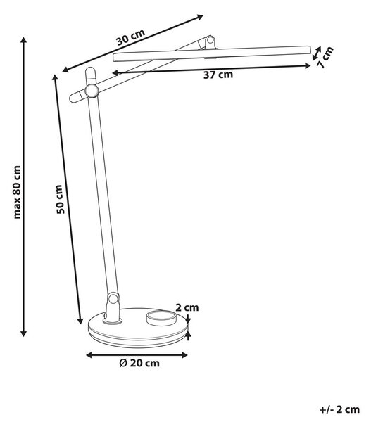 LED asztali lámpa HYDRUS Szürke