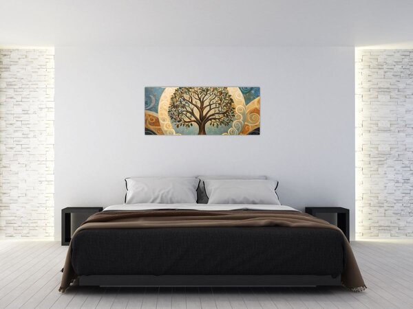 Kép – Életfa és spirálok (120x50 cm)